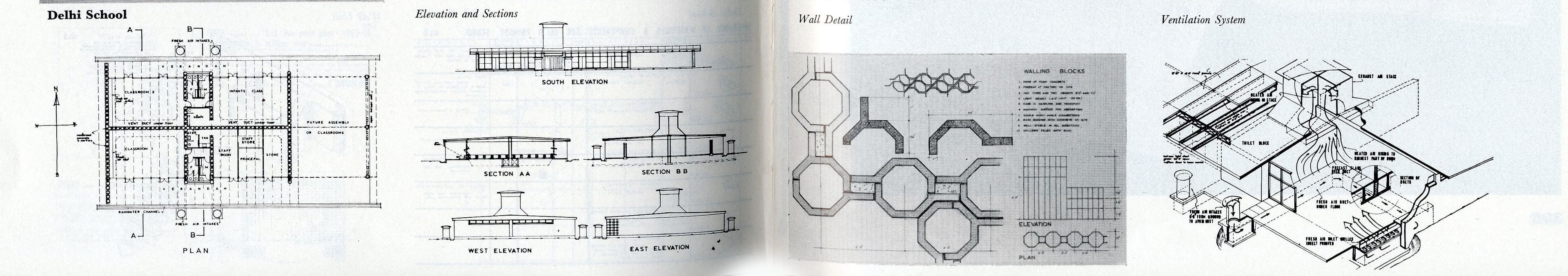 Omer Salim, J.M. English, A. Fakhro, D.V. Kulkarni, S.V. Patker, B. Sahasrabhojanee and S.H. Wandreker: 'Delhi School', AA Department of Tropical Studies, 1963