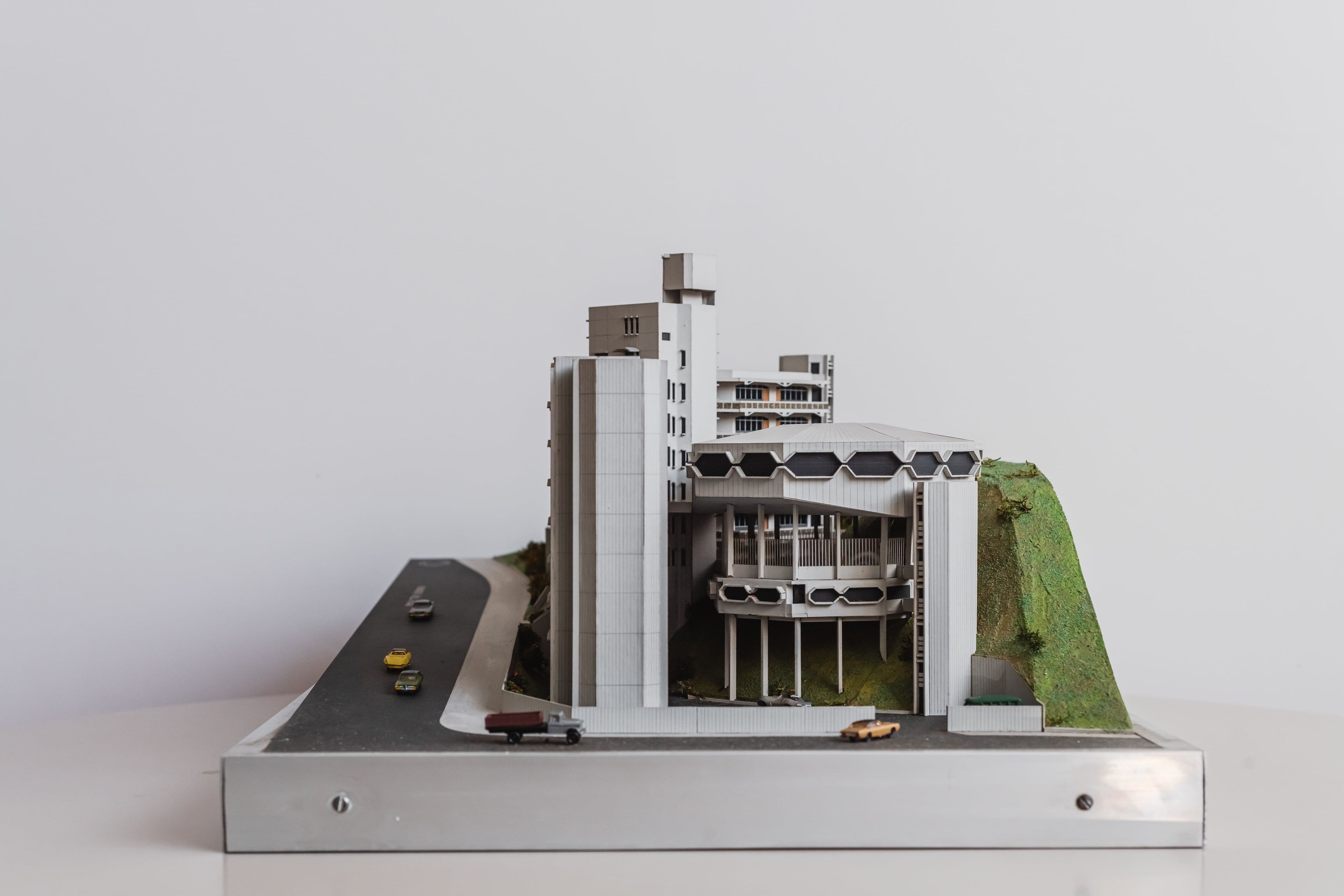 Original model of Stewards Pooi Tun Secondary School, Hong Kong, 1969-72. Photographer: Kevin Mak @1kmstudio. Image provided by Brutalism Hong Kong Research Group.