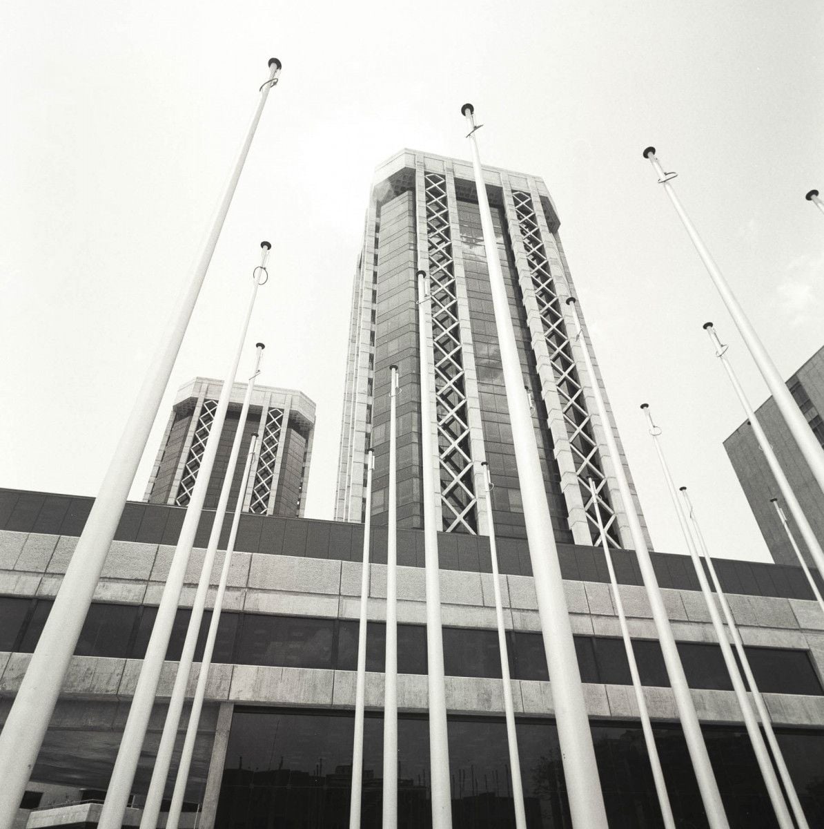 Ruskin Punch, for Anthony C. Lewis and Associates: Eric Williams Financial complex, Port of Spain, Trinidad (1978)