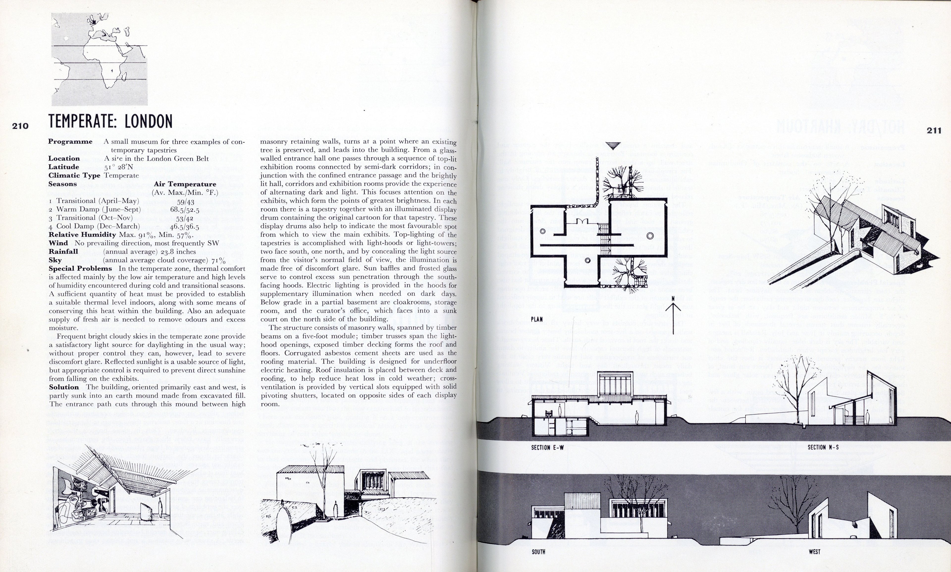 Harris Sobin, Museum for a temperate climate, London. AA Department of Tropical Architecture, 1962
